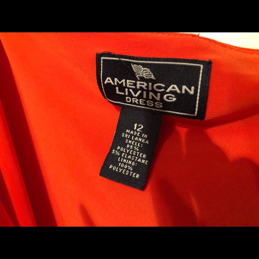 Bright orange sleeveless dress